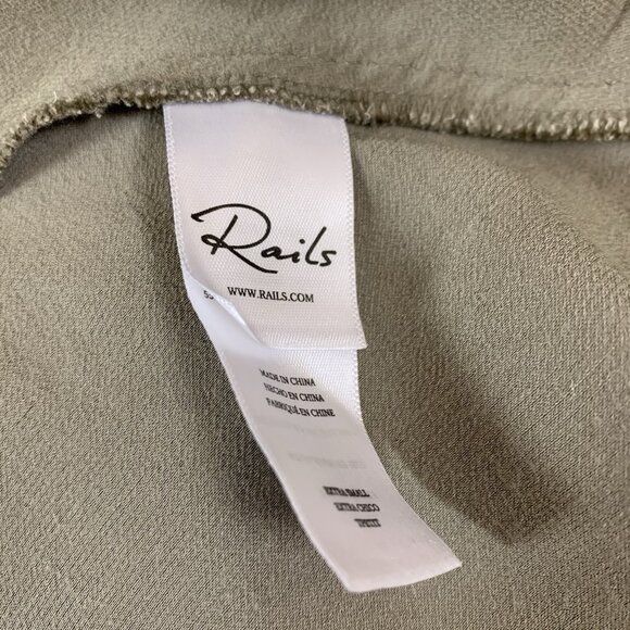 Rails Slip Skirt Olive Green Bias Cut Maxi Minimalist Silky Feel XS - Picture 4 of 5